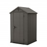 Casuta de gradina, Keter, Gri, 4x4, colectie Darwin, cu podea, cu ventilatie, cu ranforsare metalica Sistem de inchidere, Ventilatie, Evotech, Darwin