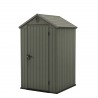 Casuta de gradina, Keter, Verde, 4x4, colectie Darwin, cu podea, cu ventilatie, cu ranforsare metalica Sistem de inchidere, Ventilatie, Evotech, Darwin