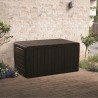 Lada plastic de depozitare gradina, pentru unelte, jucarii, perne, cu capac incuietor, material rezistent UV, maro, Keter Marvel Plus, 117x57x45 cm, 270 L 