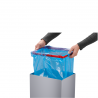 Cos de gunoi argintiu cu capac negru batant Hailo Big-Box Swing L 35 L