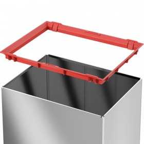Cos de gunoi inox cu capac negru batant Hailo Big-Box Swing XL 52 L