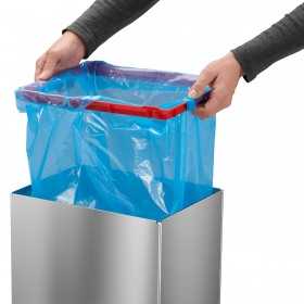 Cos de gunoi inox cu capac negru batant Hailo Big-Box Swing XL 52 L
