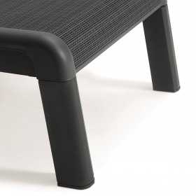 Sezlong pentru terasa, polipropilena, uz rezidential, spatar ajustabil, grafit, fara perne, Keter, Mallorca, 187.5 x 58 x 29 cm