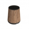Ghiveci flori exterior, aspect de lemn maro, Keter, pentru pergola, gradina si terasa, colectie Deco Conic Walnut, fara farfurie