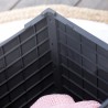Cutie depozitare cu capac, pentru gradina si balcon, Keter Vigo, polipropilena rezistenta UV, imitatie lemn, pentru unelte si jucarii, graphite 
