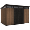 Casuta de gradina, Keter, Maro Venetian, 11x7, colectie Signature, usa dubla, ferestre, ventilatie, ranforsare metalica Usa dubla, Ferestre, Ventilatie, Polipropilena, 192 kg, Signature 