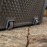Cutie depozitare pentru exterior, cu capac, pentru unelte si obiecte uz casnic, material plastic, culoare grafit, Keter Emily, imitatie ratan, 280 L 