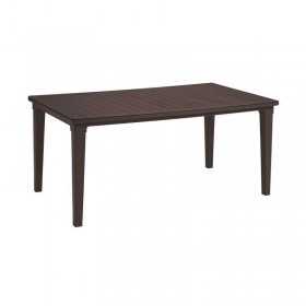 Masa de gradina, exterior, polipropilena, Keter Futura, pentru a lua masa in familie, maro, 4-6 persoane, 165x95x75 cm