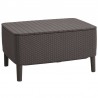 Set mobilier gradina si terasa, maro, material polipropilena, Keter, colectie Salemo, cu masa, 1 canapea, 2 fotolii, perne incluse, rezistent la UV si intemperii