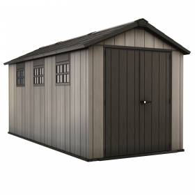 Casuta de gradina, Keter, gri, colectie Oakland 7515, 230 x 476 x 242 cm, extinsa, cu 2 kituri...