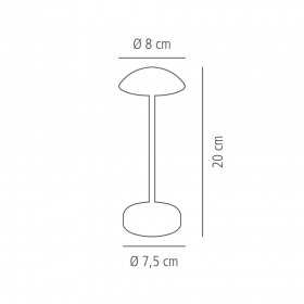 Lampa de masa maro APS Alva 20.5 cm