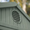 Casuta de gradina, Keter, verde maslin, 6x6, colectie Darwin, cu usa dubla, cu podea, cu ventilatie, cu ranforsare metalica Usa dubla, Sistem de inchidere, Ventilatie, Evotech, Darwin