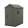 Casuta de gradina, Keter, verde, 4x6, Darwin, cu podea, cu ventilatie, cu ranforsare metalica Sistem de inchidere, Ventilatie, Evotech, Darwin
