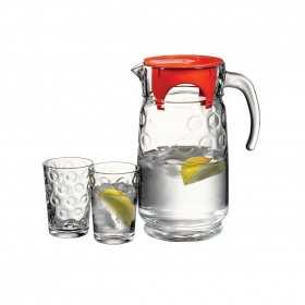 Set carafa 1.65 L si 6 pahare 208 ml Pasabahce Rings