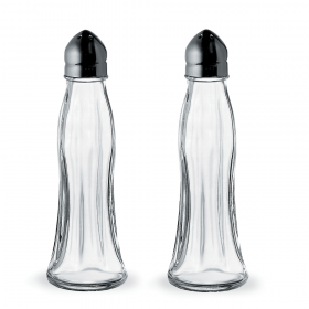 Set solnita si pipernita sticla Pasabahce Black&White 350 ml