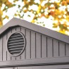 Casuta de gradina, Keter, Gri, 6x4, colectie Darwin, cu usa dubla, cu podea, cu ventilatie, cu ranforsare metalica Usa dubla, Sistem de inchidere, Ventilatie, Evotech, Darwin