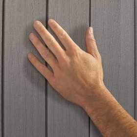 Casuta de gradina, Keter, Gri, 6x4, colectie Darwin, cu usa dubla, cu podea, cu ventilatie, cu ranforsare metalica