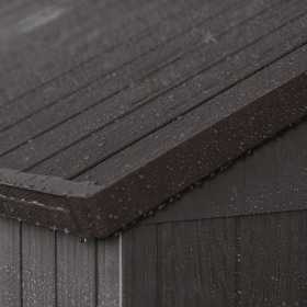 Casuta de gradina, Keter, Gri, 6x4, colectie Darwin, cu usa dubla, cu podea, cu ventilatie, cu ranforsare metalica