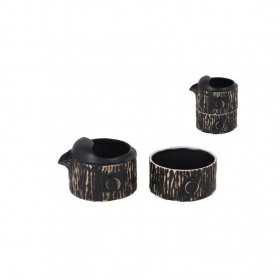 Set bol cu capac portelan Pura Sangre Teide 8 x 8 cm 130 ml