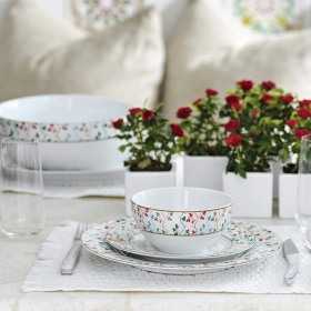 Bol salata portelan cu model Ionia Pergola 23 cm