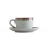 Set 6 cesti cafea cu farfurii suport portelan Ionia Moments 210 ml 