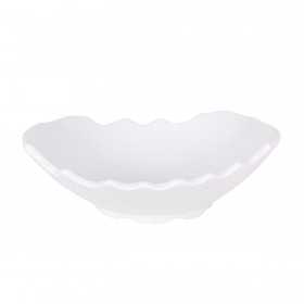Bol oval dantelat portelan alb Pura Sangre Cantabro 24 cm