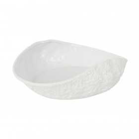 Bol salata asimetric portelan alb Pura Sangre Cantabro 26 x 20 cm