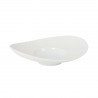 Farfurie asimetrica risotto portelan alb Pura Sangre Cantabro 27 cm 
