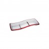 Platou rectangular compartimentat Walther Glass Cherry Red 41 cm 