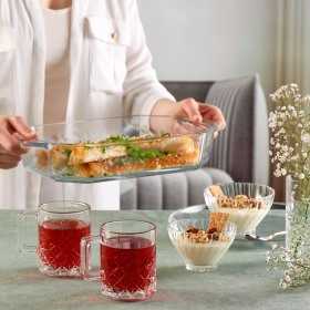 Set 4 boluri sticla Pasabahce Bouquet 14 cm 275 ml