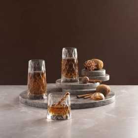 Set 6 pahare whisky Pasabahce Leafy 300 ml