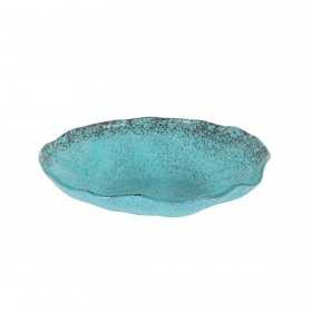 Farfurie adanca sticla Pura Sangre Murano Turquoise 25 cm