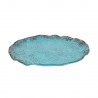 Farfurie intinsa sticla Pura Sangre Murano Turquoise 28 cm 