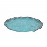 Farfurie intinsa sticla Pura Sangre Murano Turquoise 28 cm 