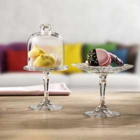 Platou servire cu picior si capac Mini Pasabahce Patisserie 10 cm