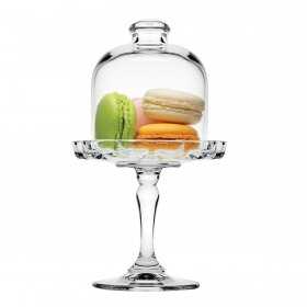 Platou servire cu picior si capac Mini Pasabahce Patisserie 11 cm