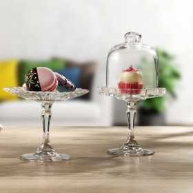 Platou servire cu picior si capac Mini Pasabahce Patisserie 11 cm