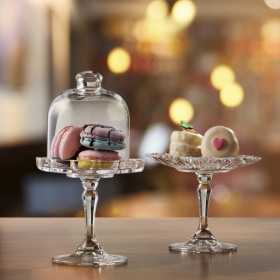Platou servire cu picior si capac Mini Pasabahce Patisserie 11 cm