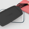Vas rectangular din sticla termorezistenta cu capac plastic negru Pasabahce Borcam 3850 ml 