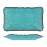 Platou dreptunghiular sticla Pura Sangre Murano Turquoise 53x32x7 cm