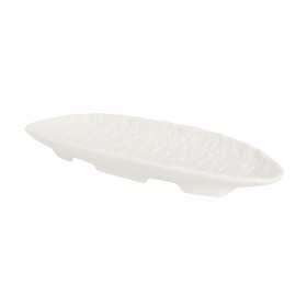 Platou oval cu baza portelan alb Viejo Valle Laurisilva 32x9x3.5 cm