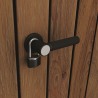 Dulap exterior gradina, din compozit DecoCoat, pentru unelte si accesorii, maro, 2 rafturi, Keter Signature, 140 x 736 x 1704 cm, cu podea, 2 usi, 1400 L, rezistent la intemperii