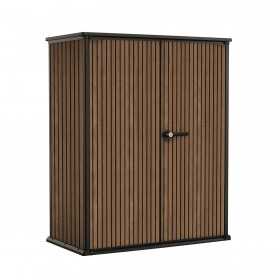 Dulap exterior gradina, din compozit DecoCoat, pentru unelte si accesorii, maro venetian, 2...