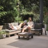 Set mobilier terasa, polipropilena, Keter, colectia Elements, pentru gradina sau foisor, cu masuta, 1 canapea, 2 scaune, 5 locuri, culoare bej, rezistent la UV