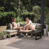 Set mobilier terasa, polipropilena, Keter, colectia Elements, pentru gradina sau foisor, cu masuta, 1 canapea, 2 scaune, 5 locuri, culoare bej, rezistent la UV