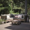 Set mobilier terasa, polipropilena, Keter, colectia Elements, pentru gradina sau foisor, cu masuta, 1 canapea, 2 scaune, 5 locuri, culoare bej, rezistent la UV