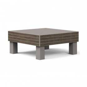 Set mobilier terasa, polipropilena, Keter, colectia Elements, pentru gradina sau foisor, cu masuta, 1 canapea, 2 scaune, 5 locuri, culoare maro, rezistent la UV