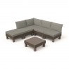 Set mobilier terasa, polipropilena, Keter, colectia Elements, pentru gradina sau foisor, cu masuta, 1 canapea, 2 scaune, 5 locuri, culoare maro, rezistent la UV