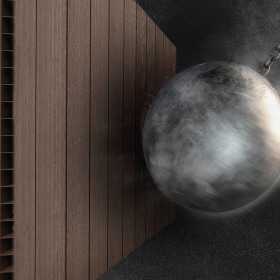 Casuta de gradina, Keter, maro, colectie Newton Plus, 11x7.5, podea, ventilatie, usa dubla, intrare laterala, structura metalica, 230x350x246 cm
