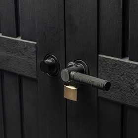Casuta de gradina, Keter, Gri, colectie Stronghold, 8x6, material Evotech, usa dubla, podea, ventilatie, ranforsare metalica, 254x172.7x220 cm